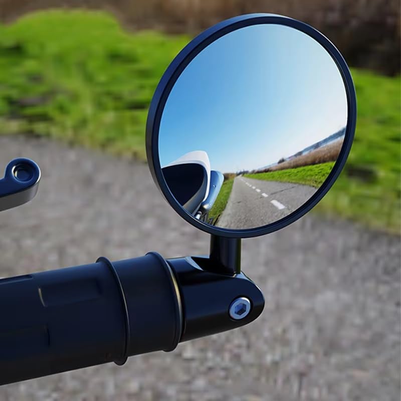Espejo retrovisor para moto con ajuste giratorio anticaídas para manillares 7
