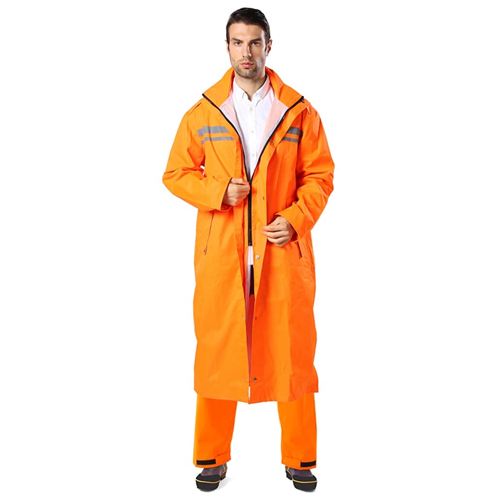 Chaqueta de lluvia impermeable unisex, poncho de lluvia largo y transpirable XXL