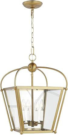 Sea Gull Lighting Charleston-4 Light Small Foyer-Satin Brass Finish-LED Lamping Type