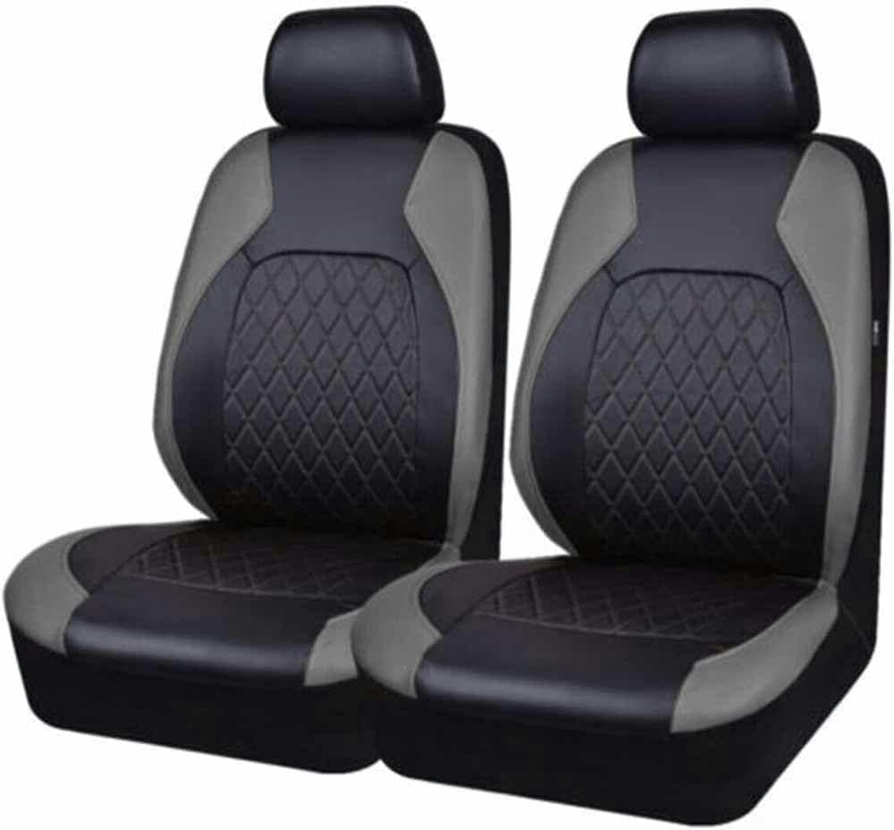 Pełny zestaw pokrowców na siedzenia samochodowe, do Ford Tourneo Courier B460/Tourneo Custom V362, skórzane akcesoria 5-osobowe, szare