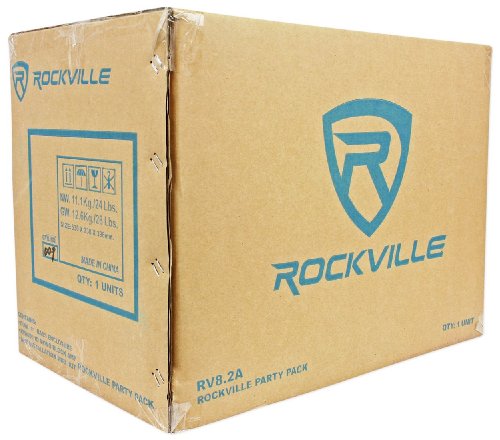 Rockville Rv8.2A 800 Watt Dual 8" Car Subwoofer Enclosure+Mono Amplifier+Amp Kit Black #TOP7