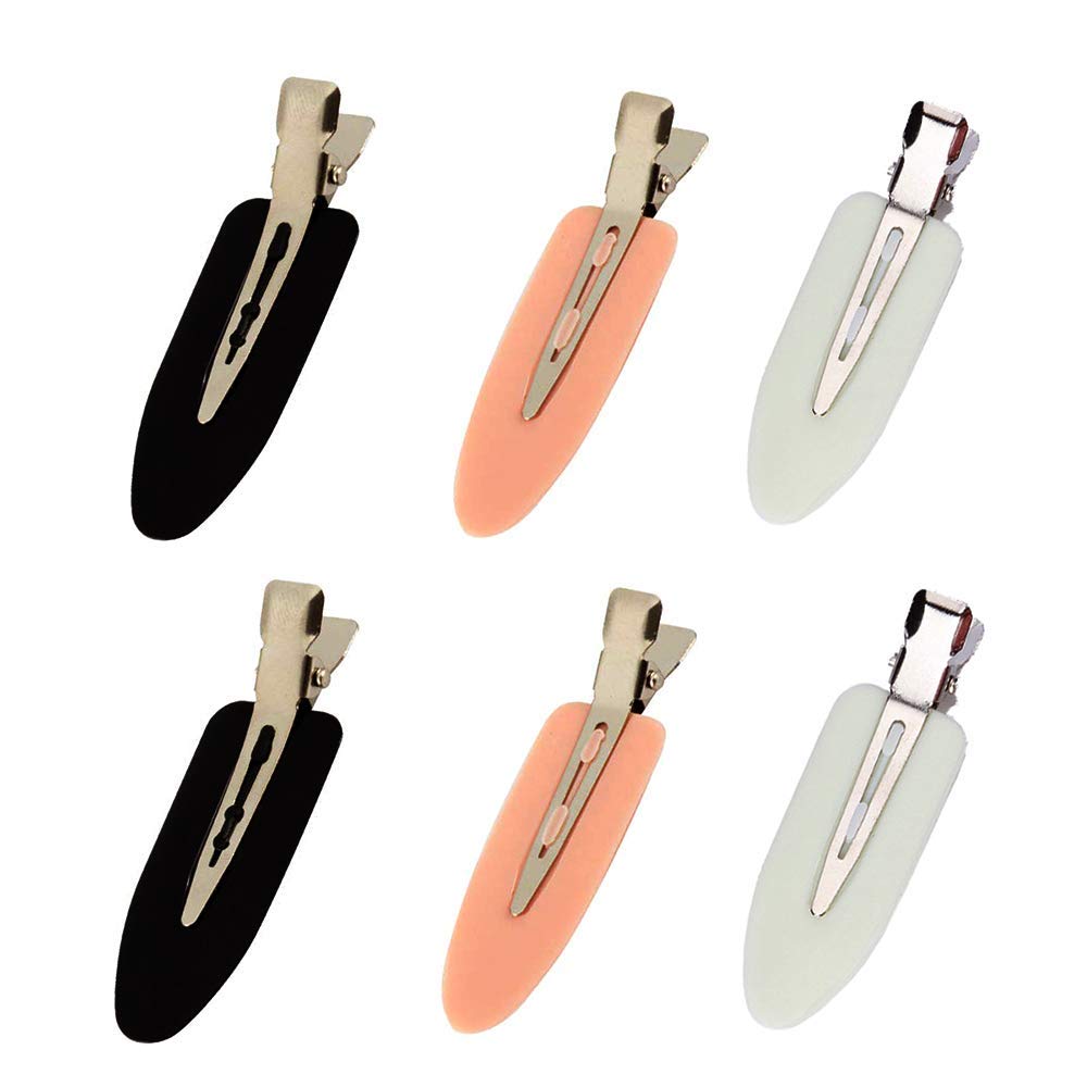 4 Pcs No Bend Hair Clips For Styling, Acrylic Resin Flat Clip, No Crease Curl Small Pin, Bang Seamless Hair Barrette Tool For Makeup-Hairstyle Accessories For Women Girls,Assorted