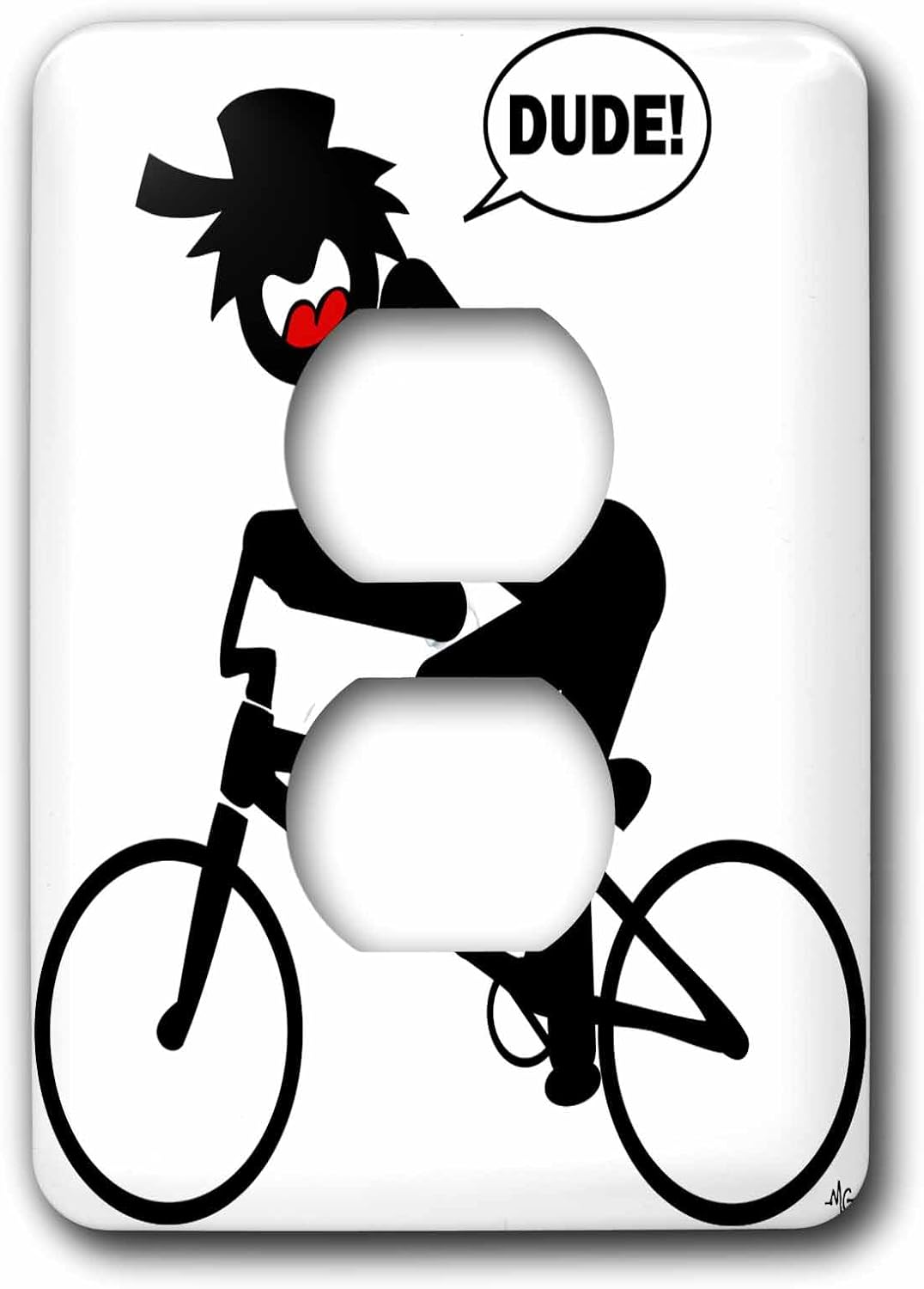 3dRose lsp_12865_6 Bmx DUDE 1 2 Plug Outlet Cover