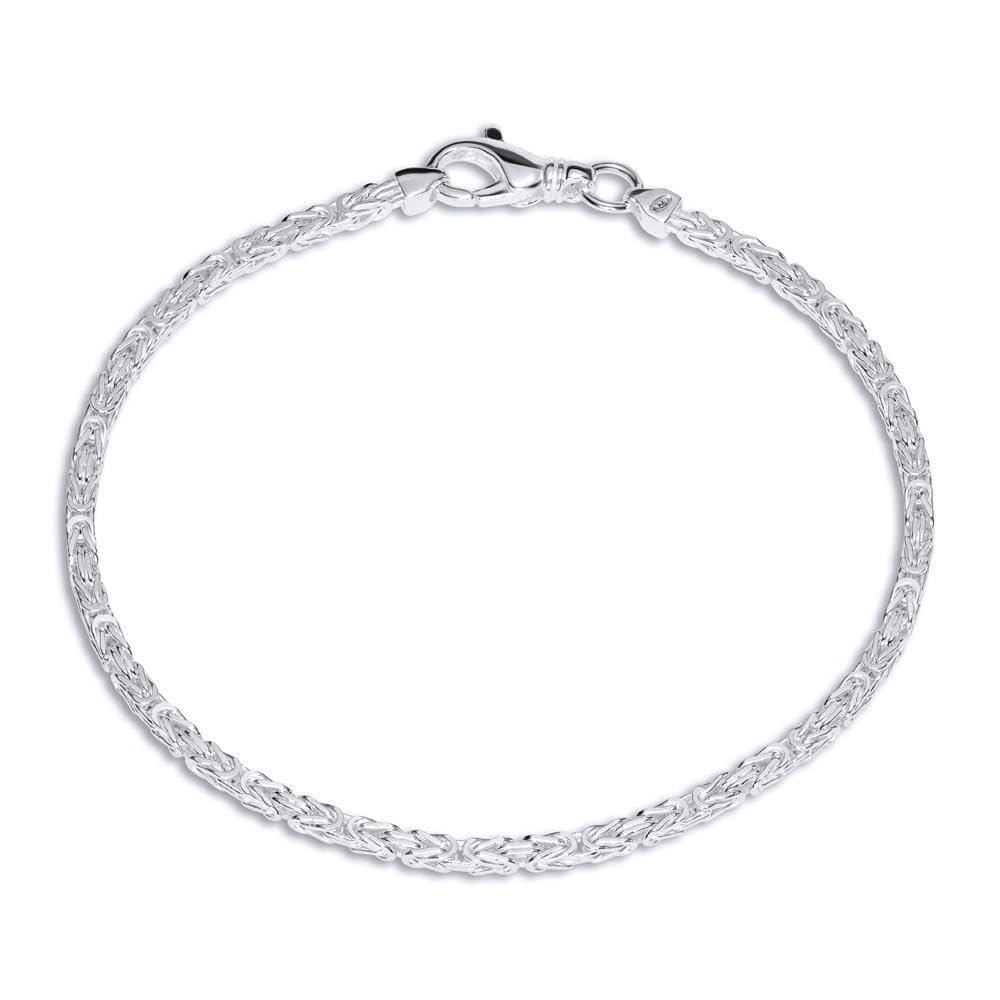 Königsarmband 925 Sterling Silber - Silberarmband 2.5mm Breit KA0025