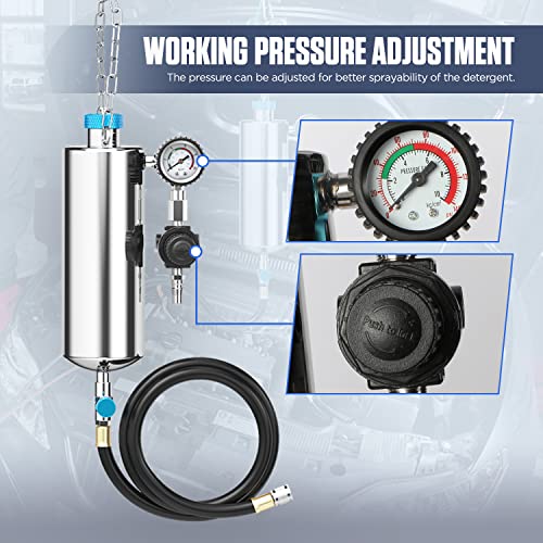 Autool Fuel Injector Cleaner Kit Fuel System Cleaner, Non-Dismantle Fuel Injector Cleaner Tester 1000Ml 150Psi Automotive Intake Valve Manifold Throttle Body Catalytic Converter Cleaner #TOP4