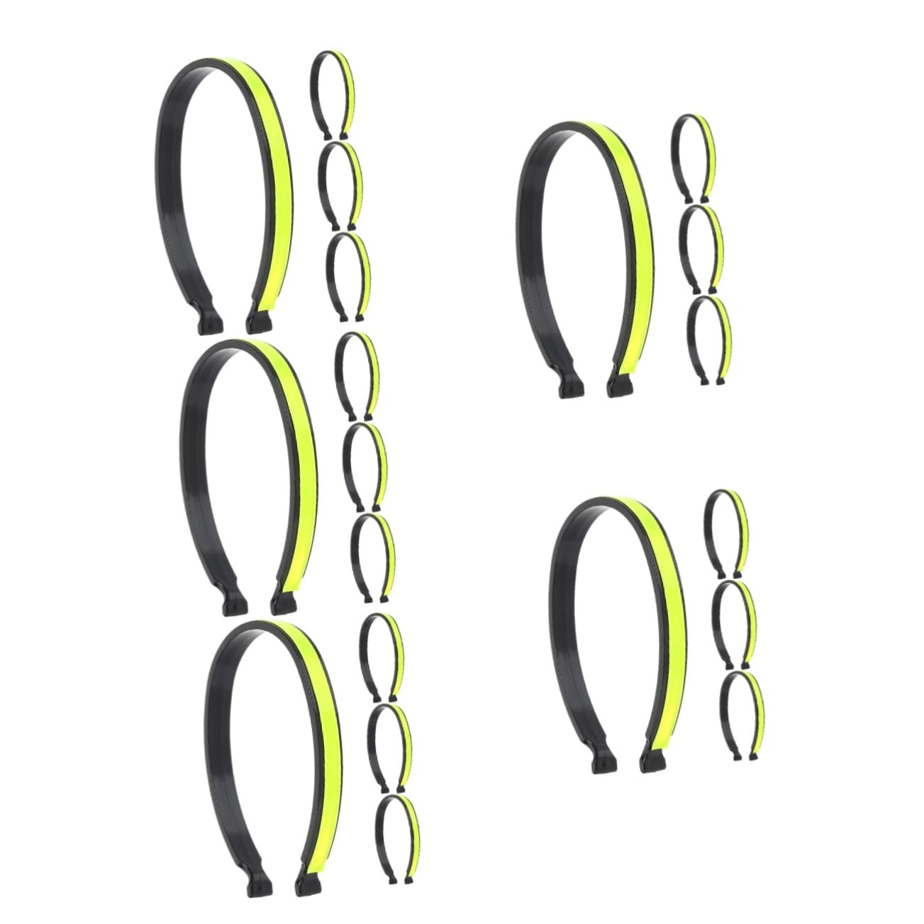 Sosoport 5 Juegos Clip Reflectante para Pantalones. Pantalón Ciclista Noche Banda Montar Puños Reflectantes Pantalones De Montar Bandas Reflectantes Correas De Botas El Plastico 4 Uds * 5
