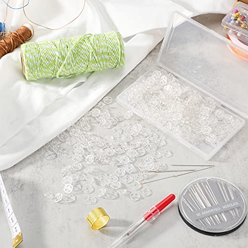 200 Sets Plastic Snap Invisible Sewing On Snap Buttons Fasteners 10 Mm Round Sew-On Button For Shirts, Clothing, Diy Craft, Baby Bibs Diy Supplies #TOP3