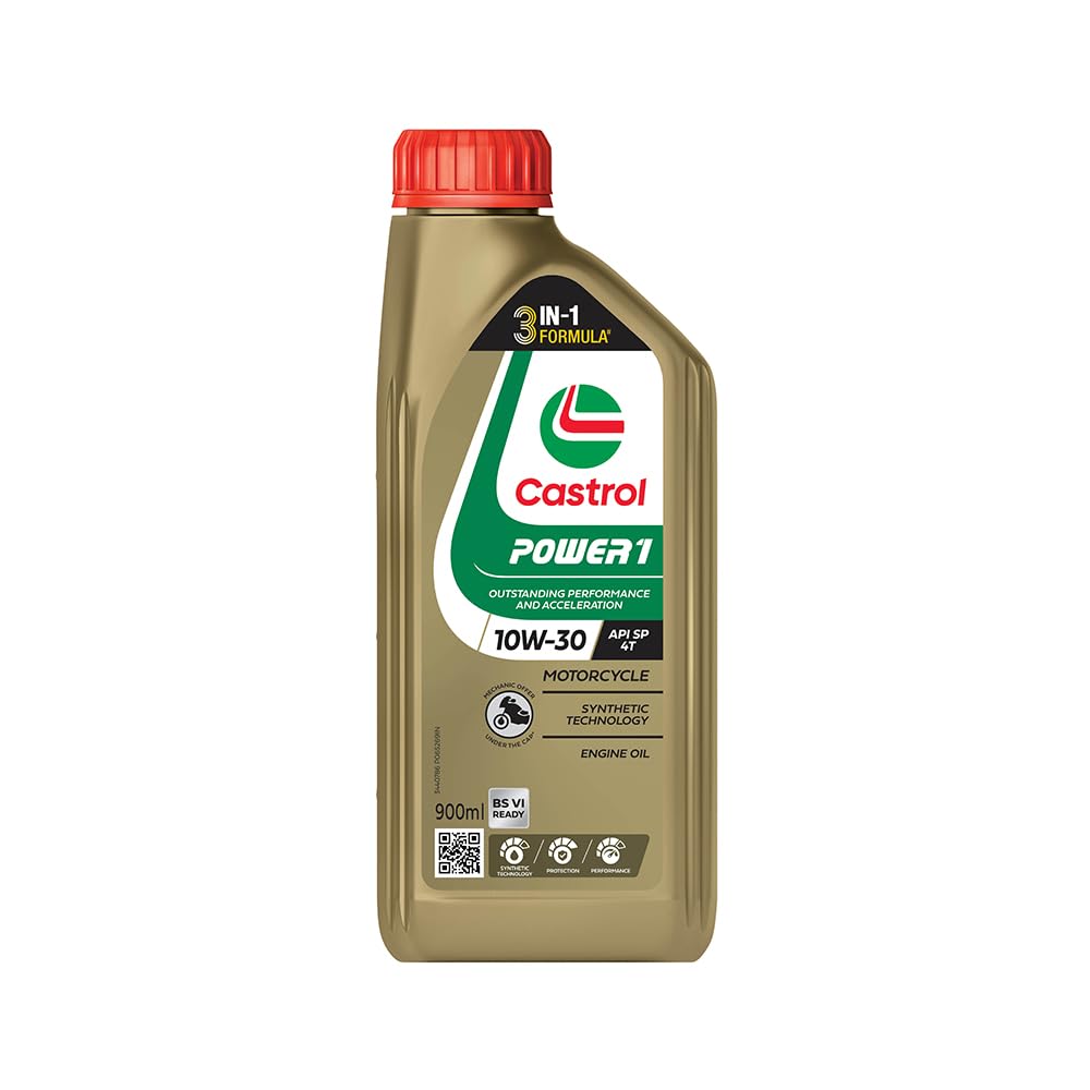 Castrol 3383334 POWER1 4T 10W-30 API SL Synthetic Engine Oil for Bikes (900ml) - Review, Price and Buying Guide