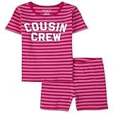 The Children's Place Girls' Two Piece Pajama Set, Geraniumpink, 6X-7X