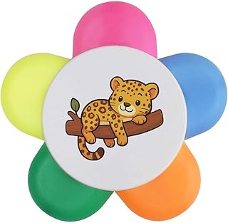 Azeeda 'Relaxing Leopard' Flower Shape Highli...