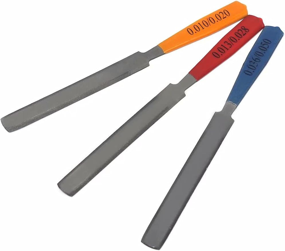 Metallor Guitar Nut File Set Double Edge Nut Slotting File