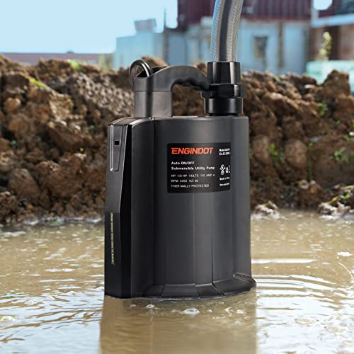 Sump Pump,1/3 Hp 35.5 Ft,2160Gph,Engindot Brushless Submersible Water Pump,Capacitor,Automatical Resetting Thermal Protector,Capacitive Induction Mode,Corrosion Resistant,Home,Garden,Industrial #TOP7