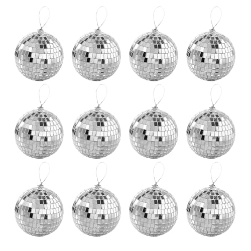 JurciCat Bola De Discoteca 2cm 12pieza Fiesta-disco Ball Para La Decoración De Navidad Cumpleaños Tema De La Boda Del Partido
