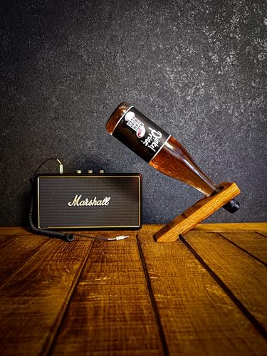 Foto von WEINKRAM Magischer Single Weinhalter | Handgemacht aus einem Rotweinfass | Geschenkidee für Weinliebhaber | Hand-Made in Germany | Weinflaschenhalter | Weinständer | 1 Stück