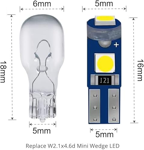 Miniatura 2 de BlyilyB Paquete de 10 bombillas LED T5 37 74 con enchufe de bloqueo giratorio PC74 PC37 Panel de instrumentos de panel de instrumentos