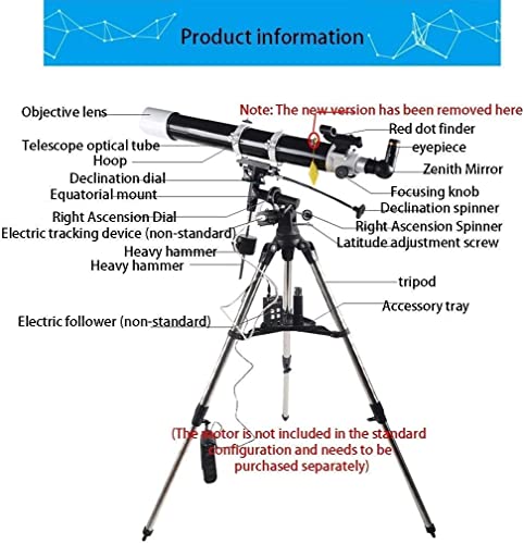 Professionelles Teleskop für Erwachsene, Astronomie-Anfänger, 900 mm Brennweite, Astronomie-Teleskope mit verstellbarem… – Bild 3