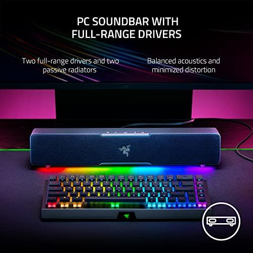 Razer Leviathan V2 X, PC Soundbar with Full-Range Drivers, Black