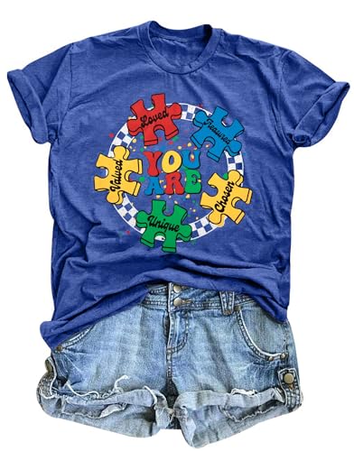 T-shirt autisme femme confortable pour afficher son soutien sans gêne