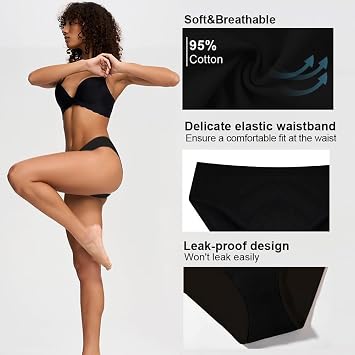 Battewa Bikini Leak Proof Underwear for Women Bladder Control Panties