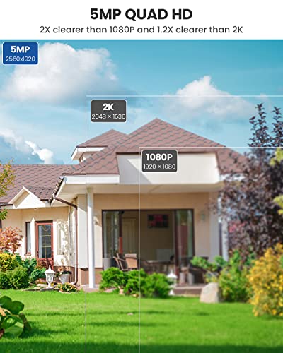Mubview 5Mp Seucirty Camera Outdoor 360° Ptz Outdoor Security Cameras With Human Detection, Auto Tracking, 2.4G Wifi Home Surveillance Cameras With Full Color Night Vision, 2-Way Audio,24/7 Recording #TOP2
