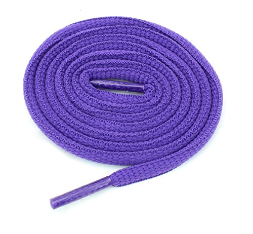 Image of Oval Athletic Shoelaces 1 /4 inch Thick Solid Colors for All Shoes Several Lengths
