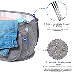 Tear Proof Pop Up Laundry Hampers, with Strong Handles Laundry Hamper, Easy to Carry & Go Up and Down Stairs, Honeycomb Mesh-Breathable, Easy to Collapsible Laundry Basket. (1.5 Loads) - Image 4