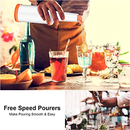 12 Pcs Juice Pour Bottles And 40 Pcs Pourers, Liquor And Juice Pouring Bottles And Containers Bar Supplies Plastic Juice Pour Bottles Stainless Steel Liquor Bottles Pourers For Home Kitchen Party Bar #TOP3