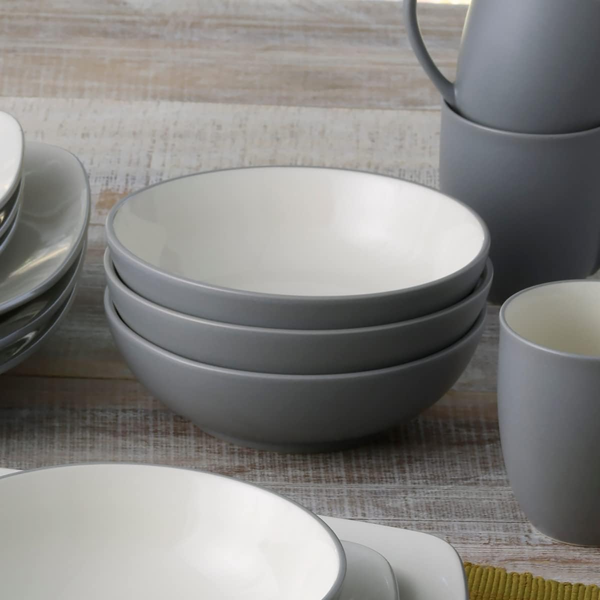 Noritake Colorwave Slate Set of 4 Coupe Cereal Bowls, 7", 27 oz.