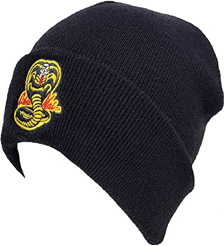 Ripple Junction Cobra Kai Karate Dojo Logo Patch Adult Unisex 100% Acrylic Cuffed Knit Beanie Hat Black #TOP1