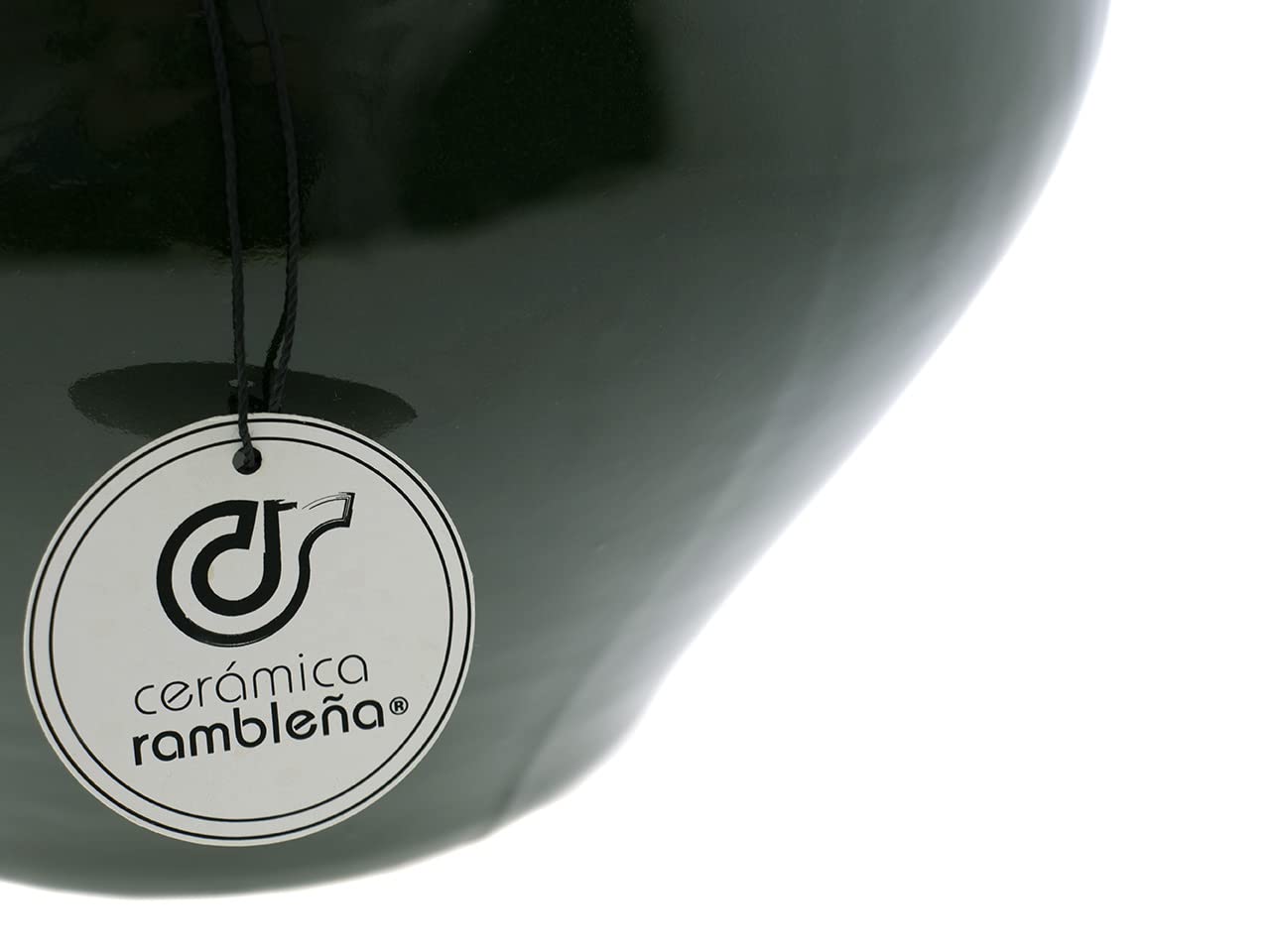 Ceramika RAMBLEÑA | Czerwone doniczki błotne | Doniczki dekoracyjne | Garnki ceramiczne | Doniczki zewnętrzne | Doniczka kokosowa - zielony - D131 | Dekoracja 100% ręcznie robiona | 26x26x20 cm