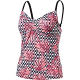 FIREFLY Damen MEA II Tankini Oberteil, Vichy/Flower, 38C