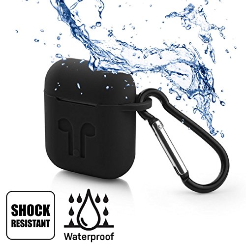Trosen - Apple AirPods with 2 Anti-Lost Carabiner Clip (Carbon Black)