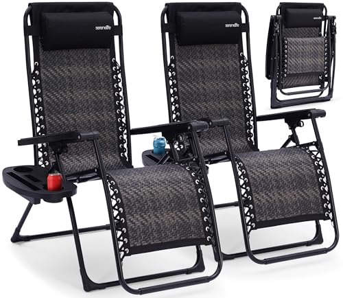 SereneLife Zero Gravity Lounge Chair Set of 2 – Outdoor