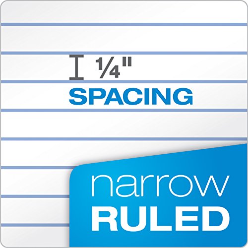 Tops Docket Gold Writing Pads, 8-1/2" X 11-3/4", Narrow Rule, 3-Hole Punched, White Paper, 100 Sheets, 2 Pack (99706) #TOP5