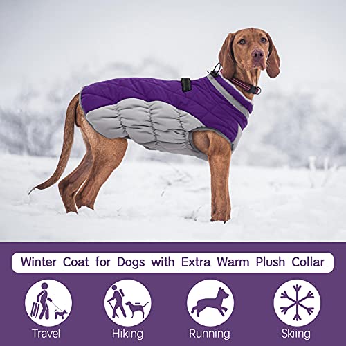 FUAMEY Dog Coat,Warm Dog Jacket Winter Coat Paded Dog Fleece Vest