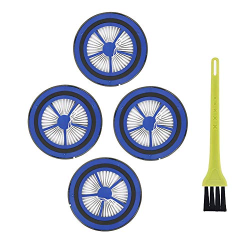 Fantisi Für Proscenic P11 P10 Kabelloser Staubsauger Zubehör, 4 HEPA-Filter-Sets (inkl. 1 Reinigungsbürste)