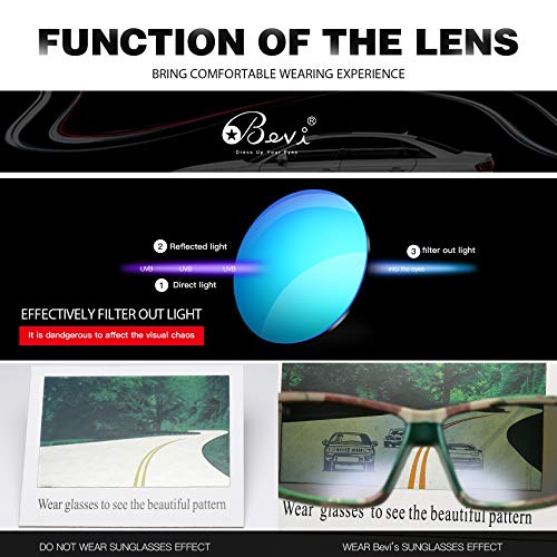 Image of Bevi Polarized Sports Sunglasses Ultralight TR90 Frame Glasses Flexible and Durable for Men Women Sun Glasses
