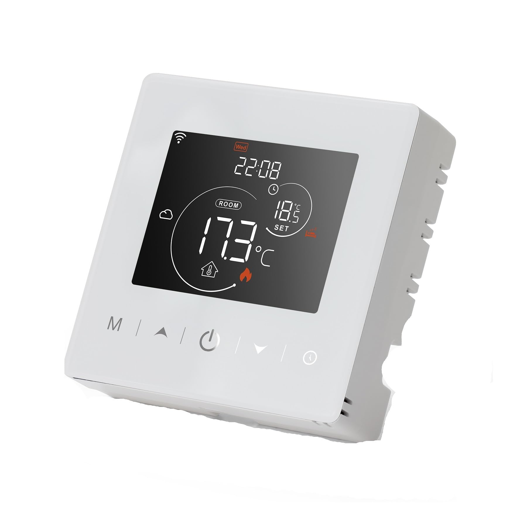 Termostato WIFI Termoregolatore alimentato a batteria Adatto for caldaia a gas Smart Life Funziona con Alexa Google Home