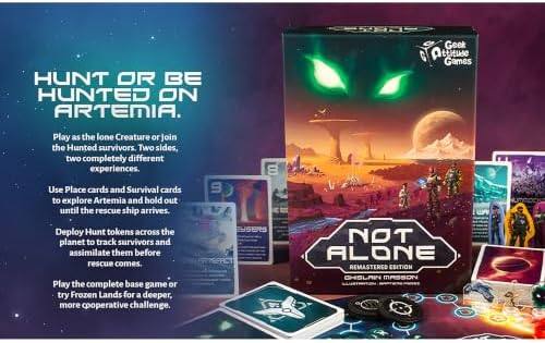 Geek Attitude Games: Not Alone Remastered - Asymmetric Bluffing & Deduction Card-Board Game, Hunt or Be Hunted, Space Survival, Ages 10+, 2-7 Players - 4
