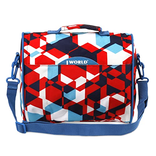 Image of J World Casey Womens Lunch Bag. Cute Insulated Lunch-Box for Teen Girls, Red Cubes