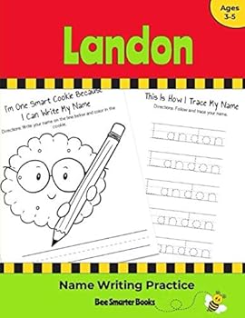 Landon Name Writing Practice: Personalized Name Writing Activities for Pre-schoolers to Kindergarteners