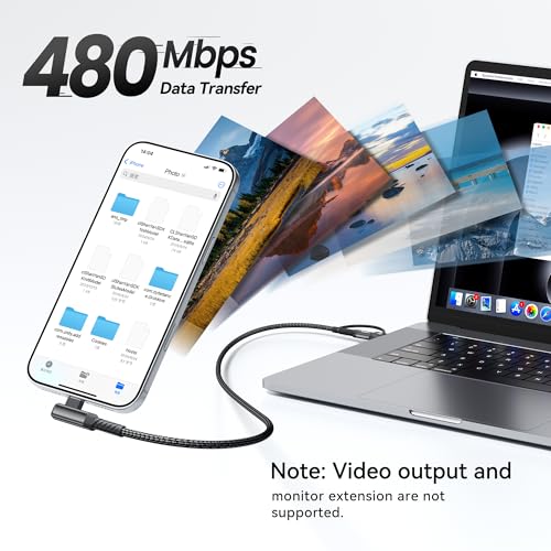 240W USB C to USB C Cable 10FT [2-Pack], 2-in-1 Right Angle PD 3.1 Fast Charging Cord, USB-A & C Dual-Input for iPhone 17/16/15 Pro, MacBook Pro, iPad, Samsung Galaxy S26/S25-Black by toocki - Image 5
