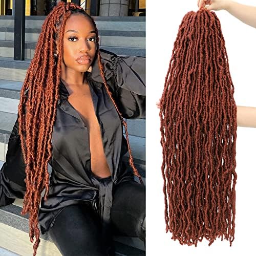 Karida Soft Locs 36 Inch Crochet Hair 5 Packs Faux Locs Crochet Hair Pre Looped Synthetic Soft Faux Locs Crochet Hair For Black Women Goddess Locs Crochet Hair (36 Inch (Pack of 5), 350#)
