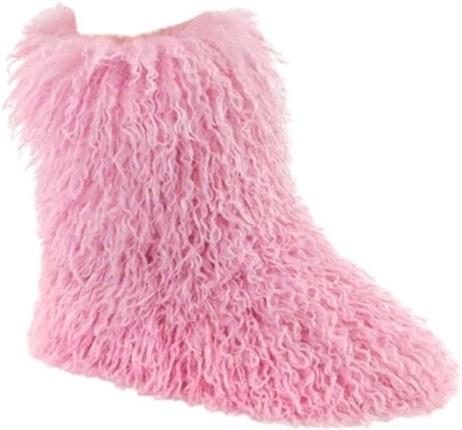 Women's Faux fur Furry Fluffy Short Snow Flat Boot -Mid-Calf Outdoor Indoor Boots