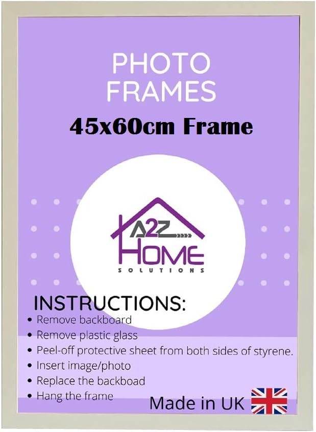 A2Z Home Solutions® Large Wall Picture Frames 45 x 60cm Frame Landscape & Portrait Panoramic Frame For Wall Posters Photos Canvas Paintings Art Gallery (White)