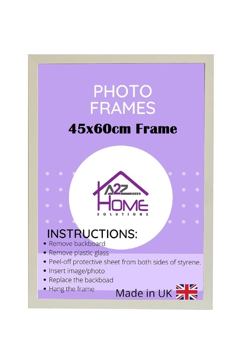 A2Z Home Solutions® Large Wall Picture Frames 45 x 60cm Frame Landscape & Portrait Panoramic Frame For Wall Posters Photos Canvas Paintings Art Gallery (White)