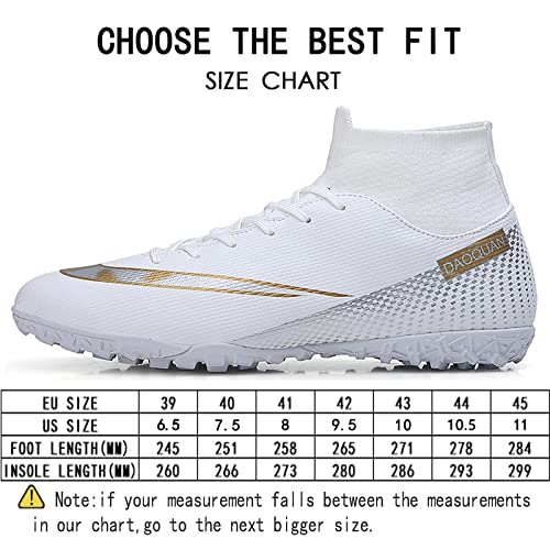 Qzzsmy Football Cleat,Men’s Soccer Boots,Tf/Ag Athletic Sneakers ZQXCD05-M2-41