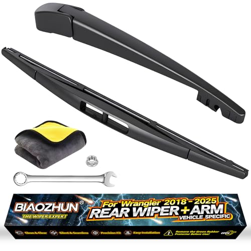 Rear Wiper Arm Blade Assembly, Replacement for Jeep Wrangler (JL) 2018–2025 | Back Windshield Wiper Blade Arm, Nut, Cap Cover Accessories Set | Does not fit 2018 JK models by BIAOZHUN - Used condition - US$13.93