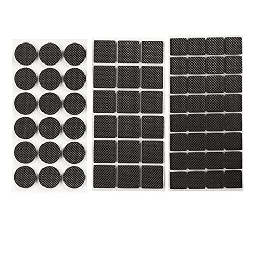 WeddHuis 108 Pièces Patins en Feutre, 25mm Noir Auto-adhésifs Protecteur de Sol Tampon Feutre, 3mm D'épaisseur, Patins pour Meubles pour Pieds de Meubles