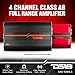 DS18 SXE-1200.4/BK Car Amplifier Stereo Full-Range Class A/B 4-Channel 60x4 RMS @4 OHM 1200 Watts - Powerful and Compact Amp for Speakers in Car Audio System